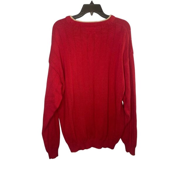 Bolle Golf Pullover Sweater Mens Size XL Embroidery Crew Neck Red Long Sleeve - Picture 2 of 7